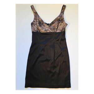 Y2K Allen B. by Allen Schwartz Black Lace Slip Dress – Bodycon Midi (Size 10)